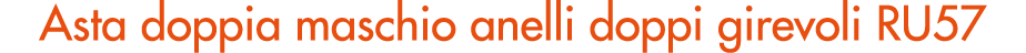 Asta doppia maschio anelli doppi girevoli RU57