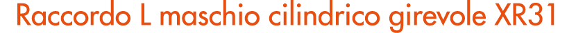 Raccordo L maschio cilindrico girevole XR31