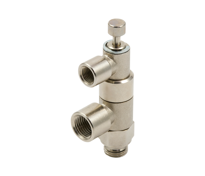 Range widening: Stop valves Series STP with manual release button
